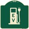 Signmission Ev Electric Vehicle Charging Station Heavy-Gauge Aluminum Sign, 18" x 18", G-1818-24090 A-DES-G-1818-24090 - alternate 1